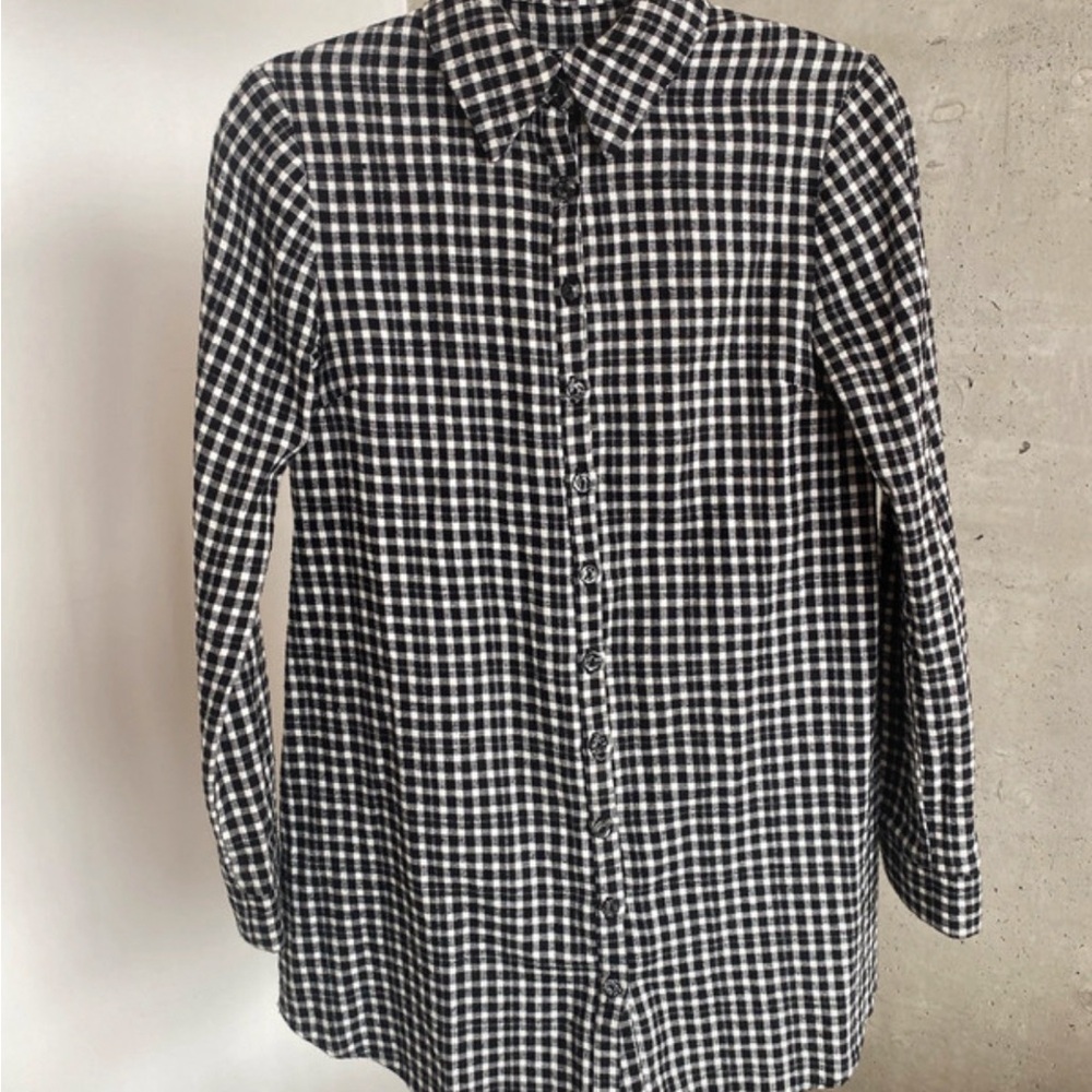 Reformation Black and White Checkered Button Down Shirt